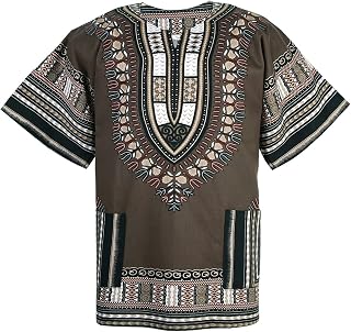 African Dashiki Cotton Shirt Men Women Festival Boho Hippie 60's 70's Bohemian
