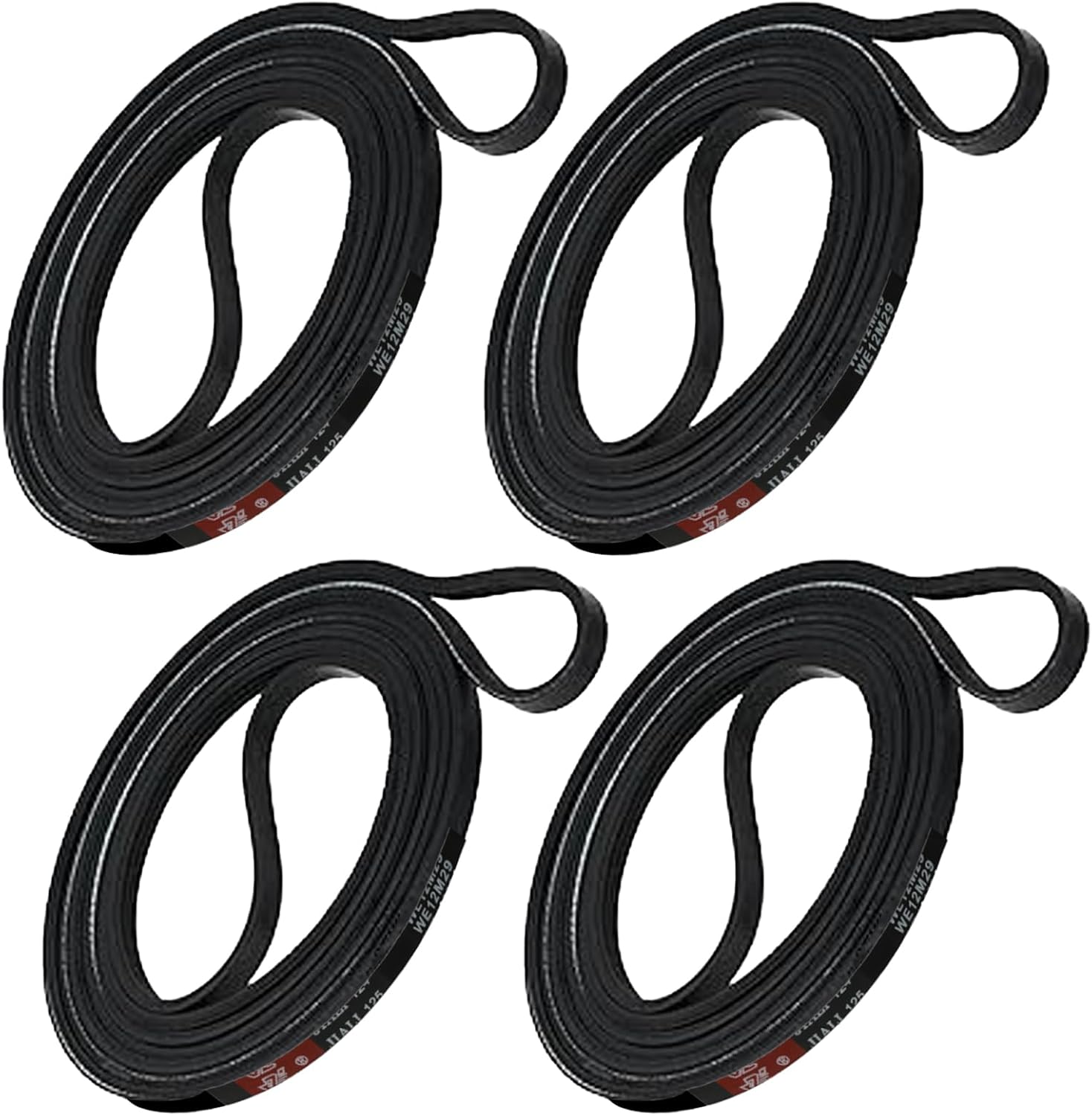 4 Packs WE12M29 WE03X29897 Dryer Belt Compatible with GE Dryer - Replaces WE12M22, 137292700, WE03X29897, Dryer Belt Replacement, Compatible with Amana, Compatible with Dryers WH01X27538