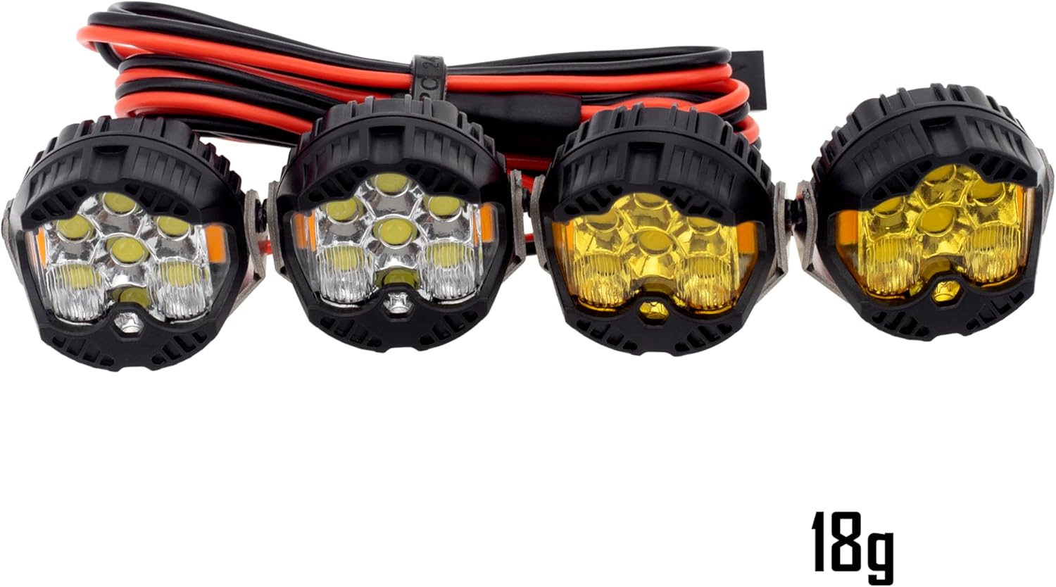 MEUS RACING RC Car LED Lights Kit - 1/10 & 1/8 Scale RC Crawler Accessories for Axial SCX10, Wraith, Traxxas TRX4 & TRX6, Redcat Gen8 Upgrades