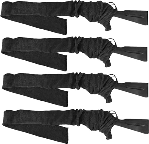 Miniatura 8 de GUGULUZA Paquete de 4 calcetines gruesos para rifle de almacenamiento y escopetas con o sin alcance, tratados con silicona, cierre de cordón, 52