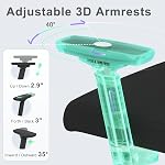 Chaise de bureau ergonomique Mesh, chaise de bureau avec support thoracique adaptatif, 3D Accoudoirs, coussin lombaire réglable & Appuie-tête réglable, chaise de jeu avec fonction Tilt
