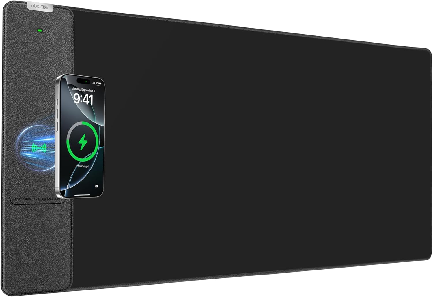 2-in-1 Mouse Pad with Wireless Charging, Gaming Mouse Pad, 31.5"x15.8" Large Desk Mat for Laptop/Keyboard, Waterproof Smooth Surface, Non-Slip Base, No Adapter 2in1-31.5"x15.8"