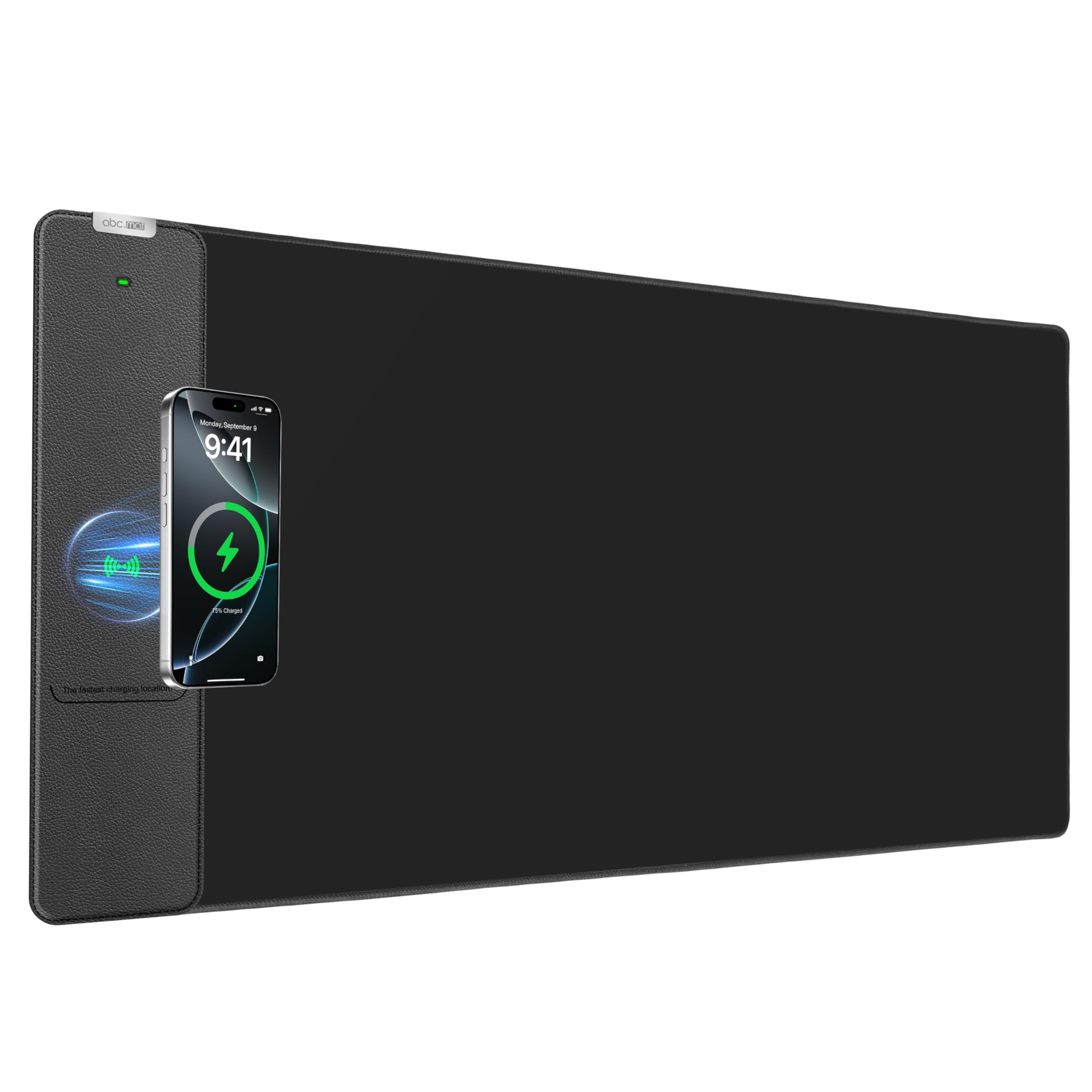 abc.mat Wireless Charging Mouse Pad, 31.5'x15.8' Large Desk Mat