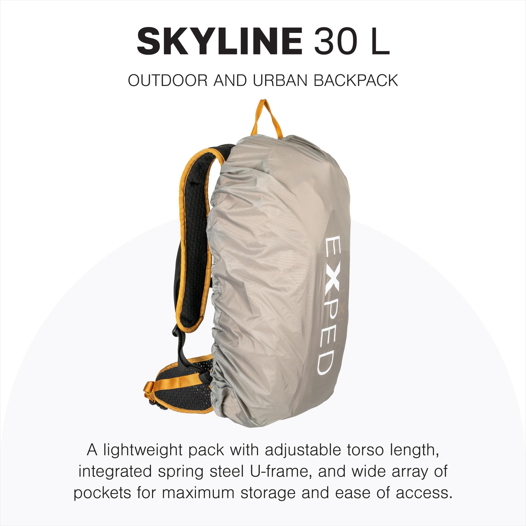 Exped Skyline Hiking Backpack, 30 Liter, Short/Medium, Black