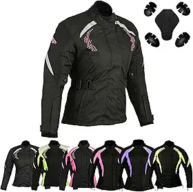 Jaqueta feminina de motociclista à prova d'água Cordura para motociclista CE Armour, impermeável, colete de motocross para meninas