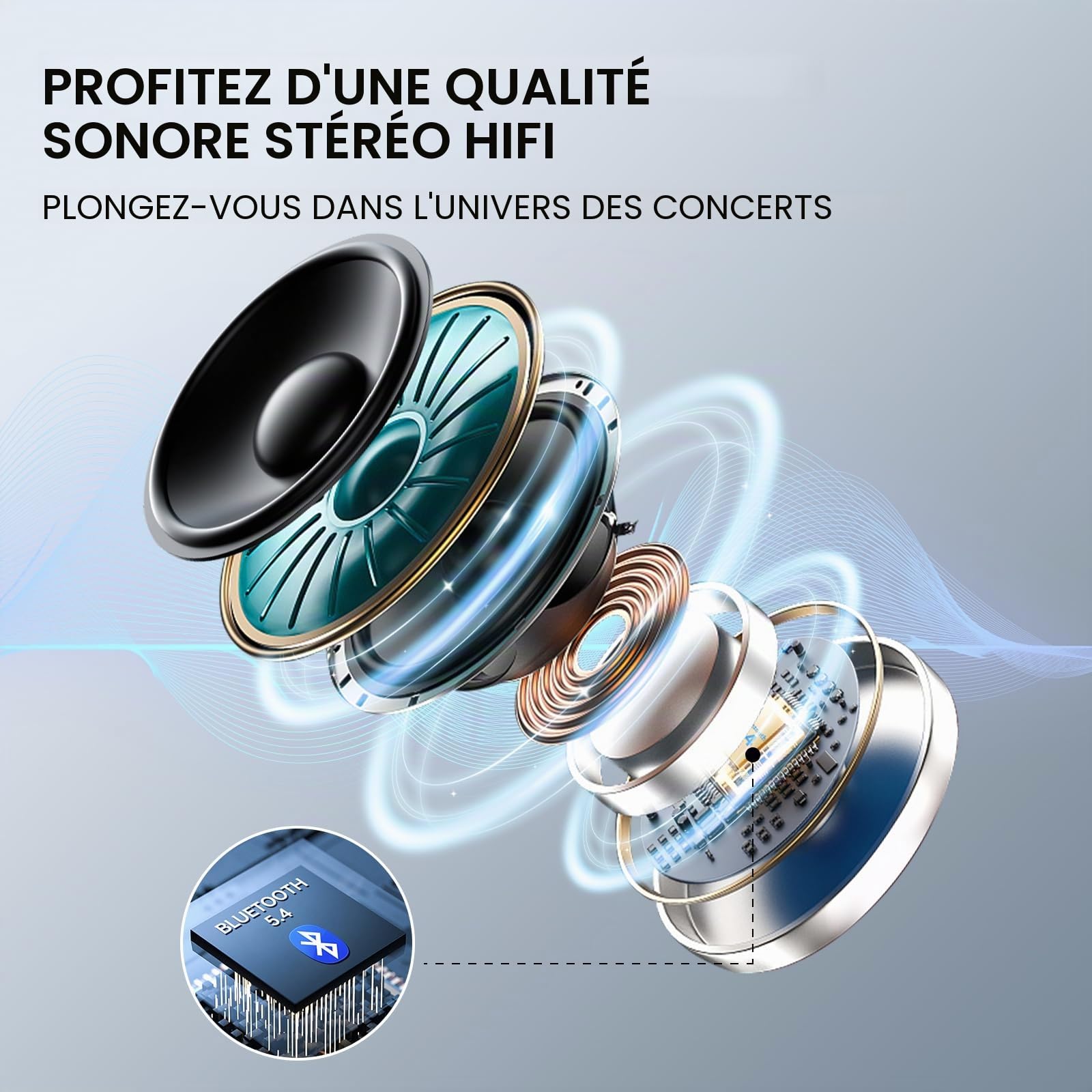 LC-dolida Masque de sommeil Bluetooth, casque de sommeil élargi amélioré avec casque sans fil intégré pour homme et femme, casque de sommeil réglable pour les personnes dormant sur le côté, cadeau de