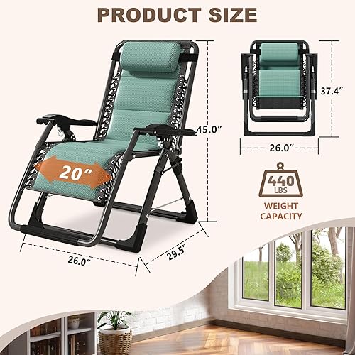 Miniatura 2 de DoCred Cómoda silla reclinable plegable para dormitorio y sala de estar, silla reclinable plegable Ice Touch con bandeja extraíble para interiores y