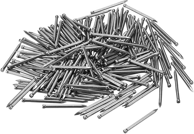 sourcing map Finishing Nails Hand-Drive Hardware Carbon Steel Nail 30mm 1.2-inches 100pcs