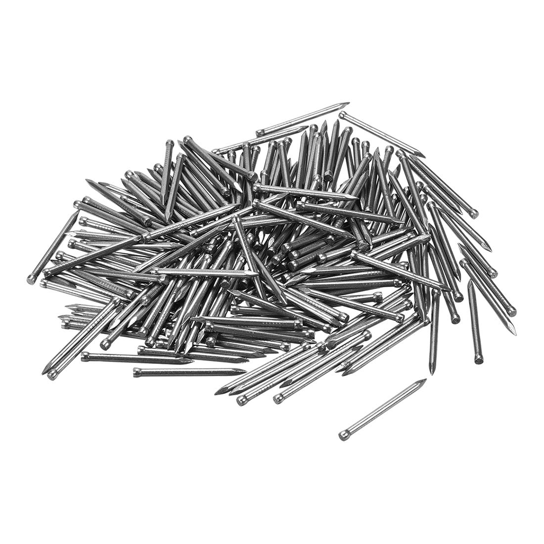 uxcell 200pcs 1.2" Finishing Nails, 13 Gauge Carbon Steel Galvanized Brad Nails for Hardwood Trim, Baseboard & Woodworking