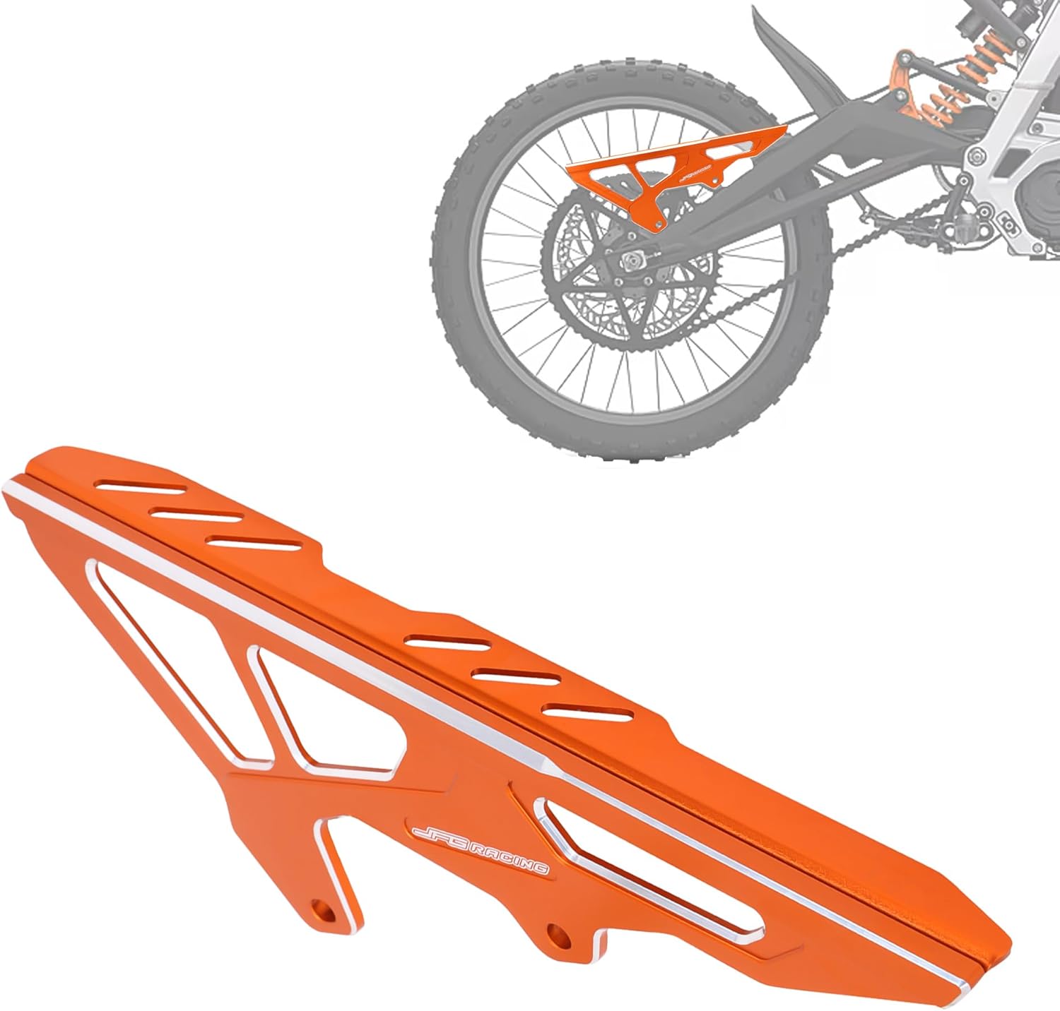 JFG RACING Chain Guard for Surron Light Bee,CNC Chain Cover for Electric Dirt Bike Sur Ron Light Bee X and S/X160/X260-Black