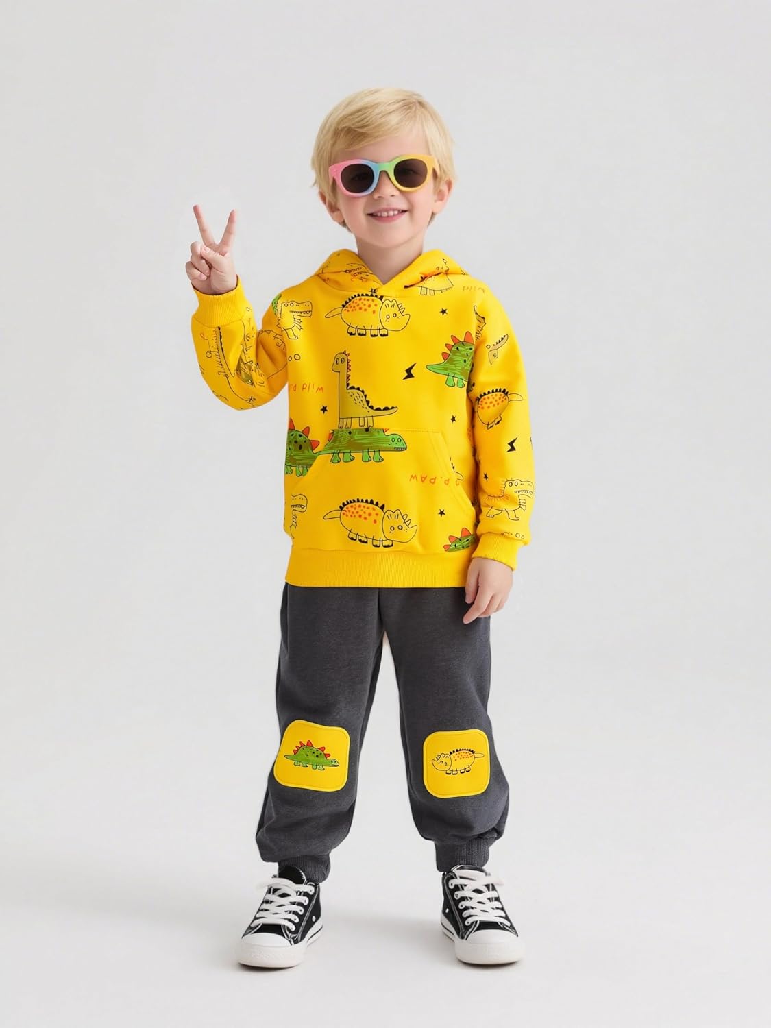 Toddler Baby Boy Clothing Sets Little Dinosaur Printed Hoodies & Pants Kids 2pcs Outfits 2025 - Image 6