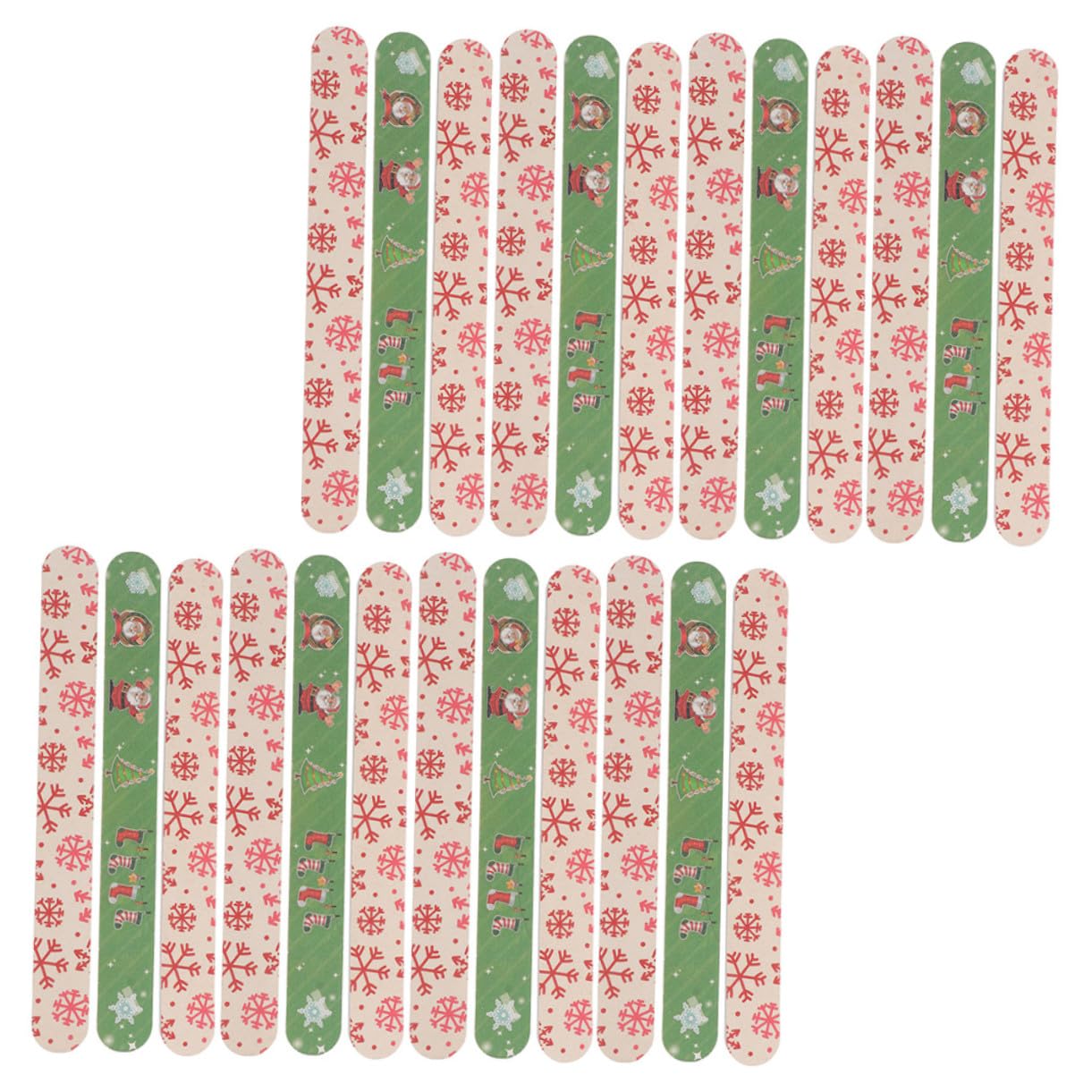 VALICLUD 96 Teiliges Weihnachts-nagelfeilen- Professionelle Nagelfeilen für Finger Zehennägel Doppelseitige Polierfeilen mit Festlichem Design Sicher und Einfach für Maniküre und