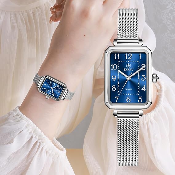 Taxau Women's Watch Women's Watches Women's Square Dial Compact Women's Watch Casual Business Adjustable Sophisticated Women's Watches Luxury Women's Watch Waterproof Quartz Movement Women Watch