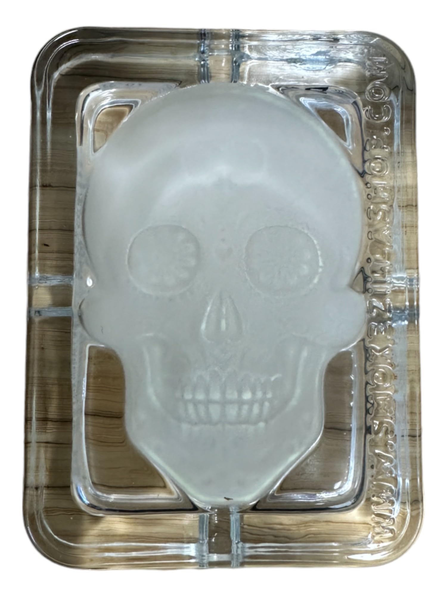Smoke Zilla Glow In Dark Skull Ashtray, Clear
