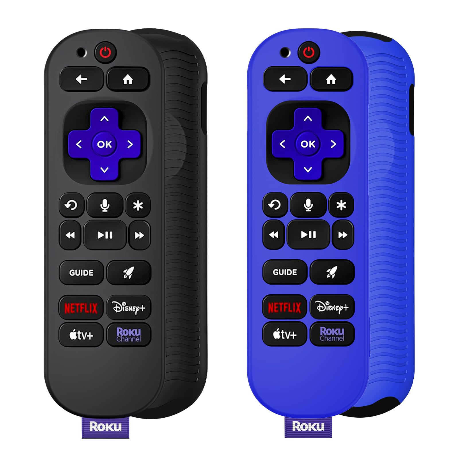 [2 Pack] WADVCU for Roku Voice Remote Pro 2nd Ed./Edition Silicone Remote Case Cover, Roku TV Remote Protective Sleeve for Roku RCB1R(2024) Controller