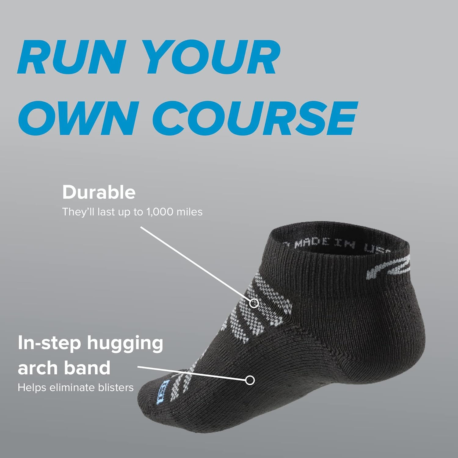 R-Gear Drymax Low Cut Running Socks For Men and Women, Ultra-Thin | Breathable, Moisture Control & Anti Blister | 3 Pack - Image 2