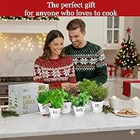 Vista 2 de Kit Deluxe de Jardín de Hierbas para Interior y Exterior – 8 de las Hierbas Culinarias Más Populares con Macetas y Tierra para Cultivo