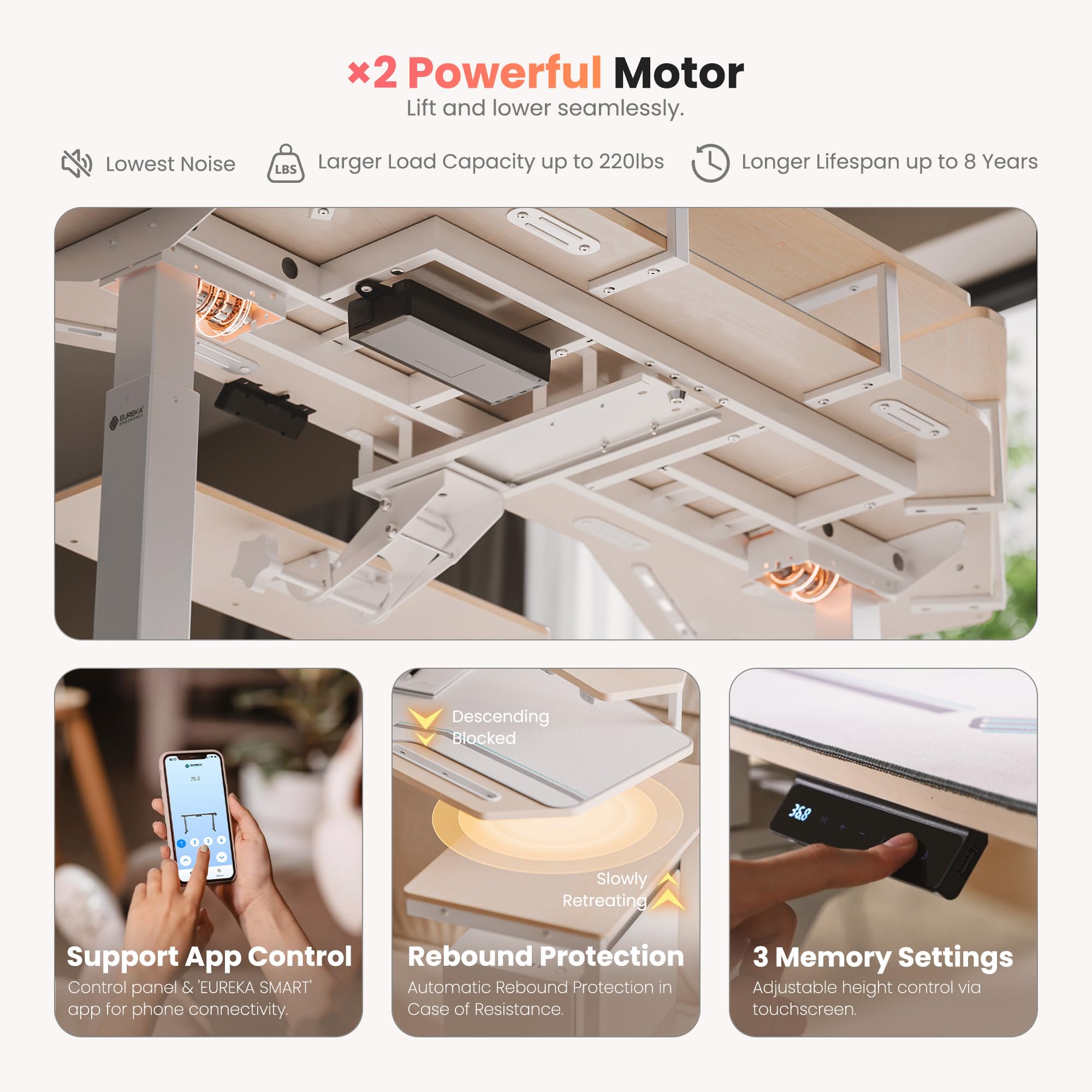 EUREKA ERGONOMIC Standing Desk with Keyboard Tray Large Music Studio Gaming Desk Wing Shaped Sit Stand Table 72 — view 5