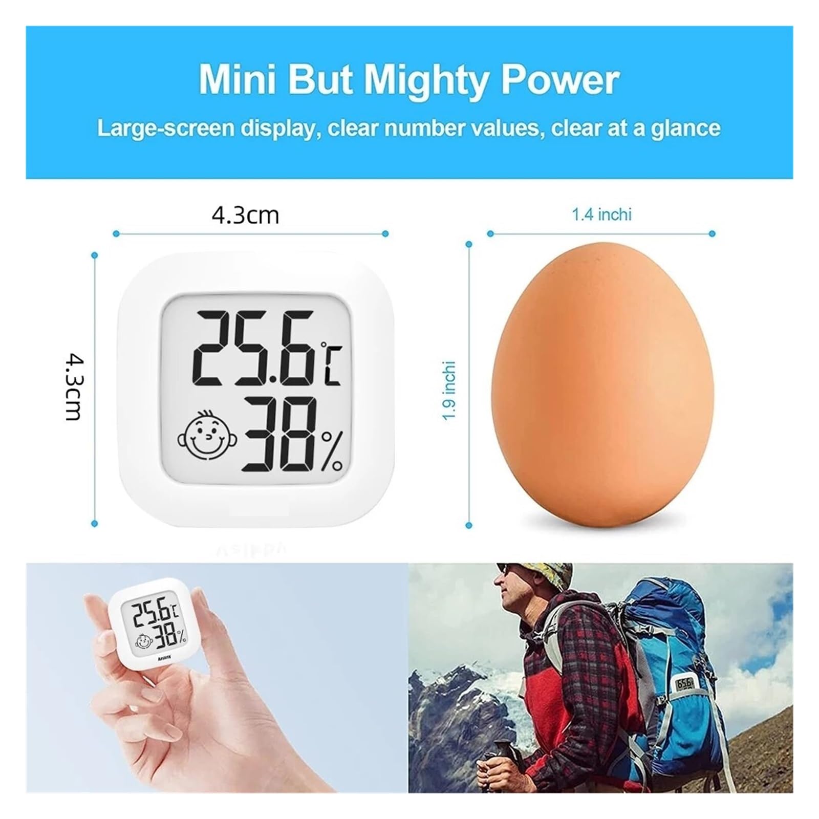 Paquete De 4 Minitermómetro Digital For Interiores, Higrómetro, Medidor Humedad La Habitación, Pantalla LCD, Sensor Temperatura Y Preciso Rápido Monitorización Tiempo Real(4Pcs Pink)