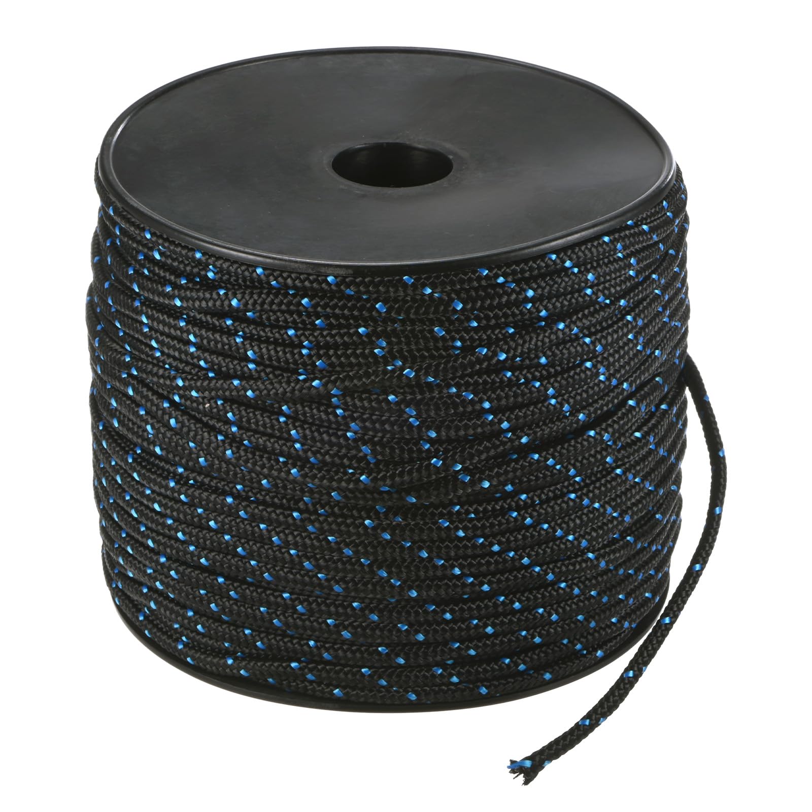 M METERXITY Cuerda de Arranque de Retroceso 5mm 100M Cuerda de Arranque de Nylon Cuerda de Arranque para Cortacésped/Motosierra/Desbrozadora/Cortadora de Cepillo [Negro Azul]