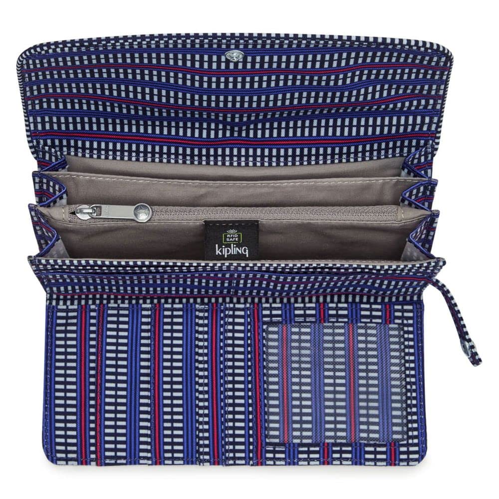 Kipling Money Land, Cartera Adultos Unisex, Blue Geo Print (Azul), Única