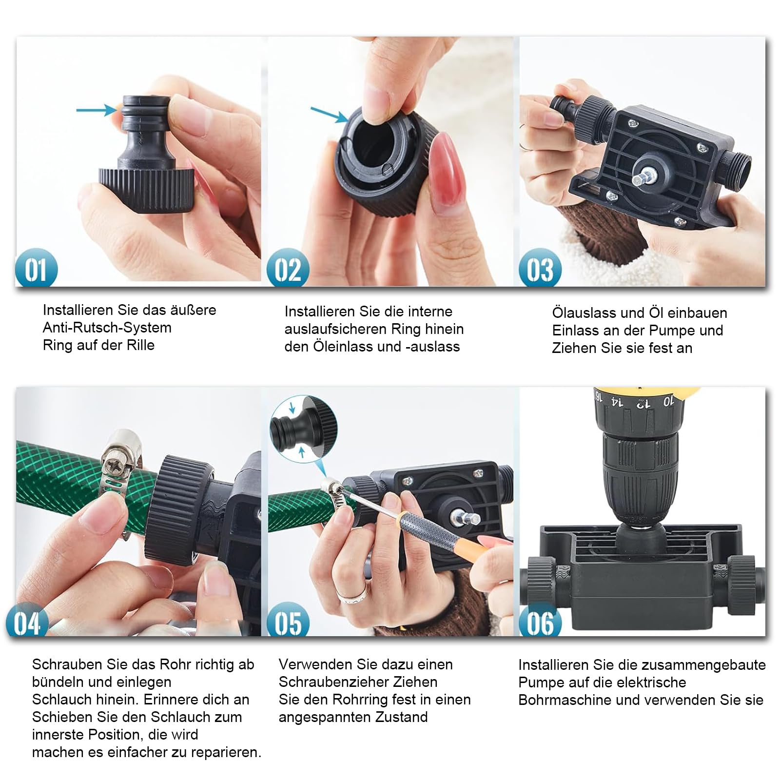 Pompa Elettrica Per Trapano - Mini Pompa Autoadescante Per Acqua, Olio E Diesel - Foto 7