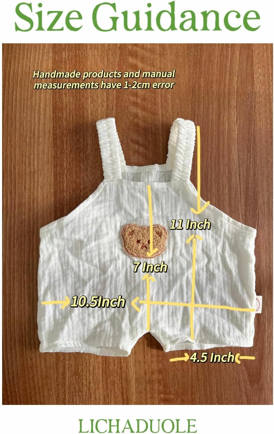 18''/47-50cm Teddybear Clothes Plush Animal Overalls Bandana Set - Baby-Inspired Design for Premium 16.5''-18'' bumblybear Huge Bartholomew Bear(No Doll)