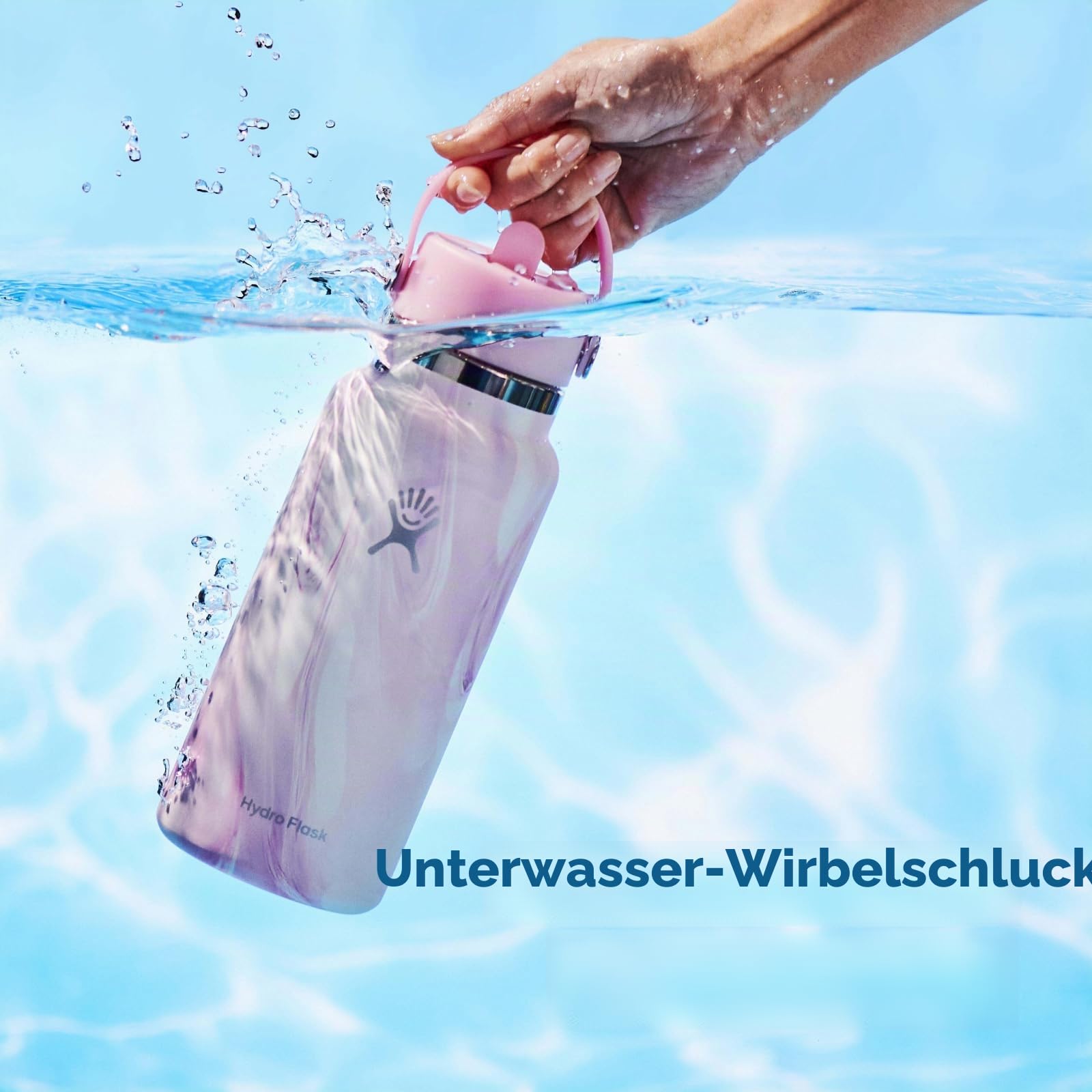Hydro Flask 907.2 g Wide Flex Straw Cap Bottle – Isolierter Edelstahl – Breiter Strohhalm-Deckel, auslaufsicher, in Jelly Pink