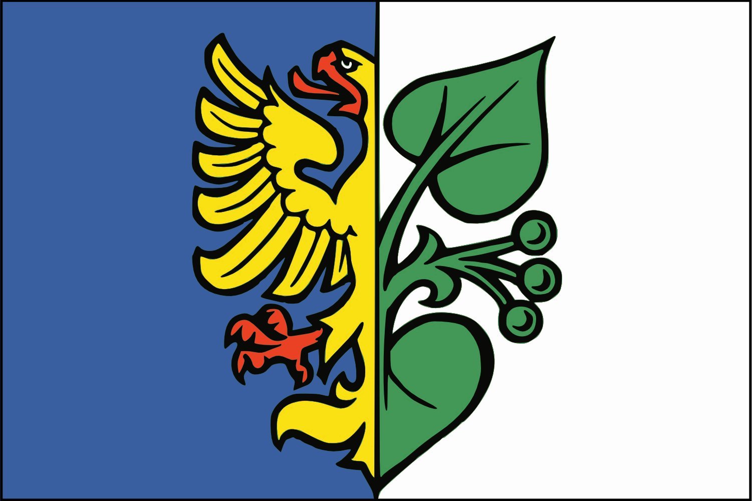 Drapeau paysage Karwina 90x150cm résistant pour pavoisement durable