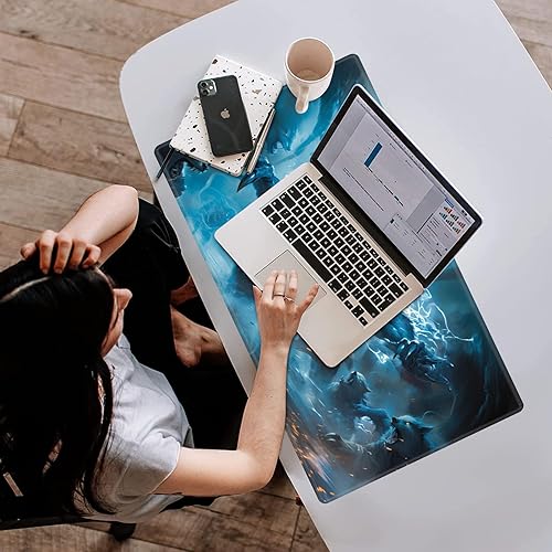 Miniatura 5 de Tapete de juego con zonas para juegos de cartas MTG, alfombrillas de juego mágicas de mesa de 24 x 14 pulgadas, mesa de juego de mesa Commander,