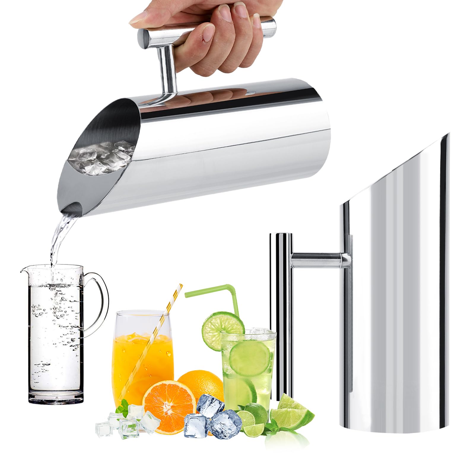 Amazon.com: 33oz/1L Stainless Steel Water Pitcher with Spout Guard