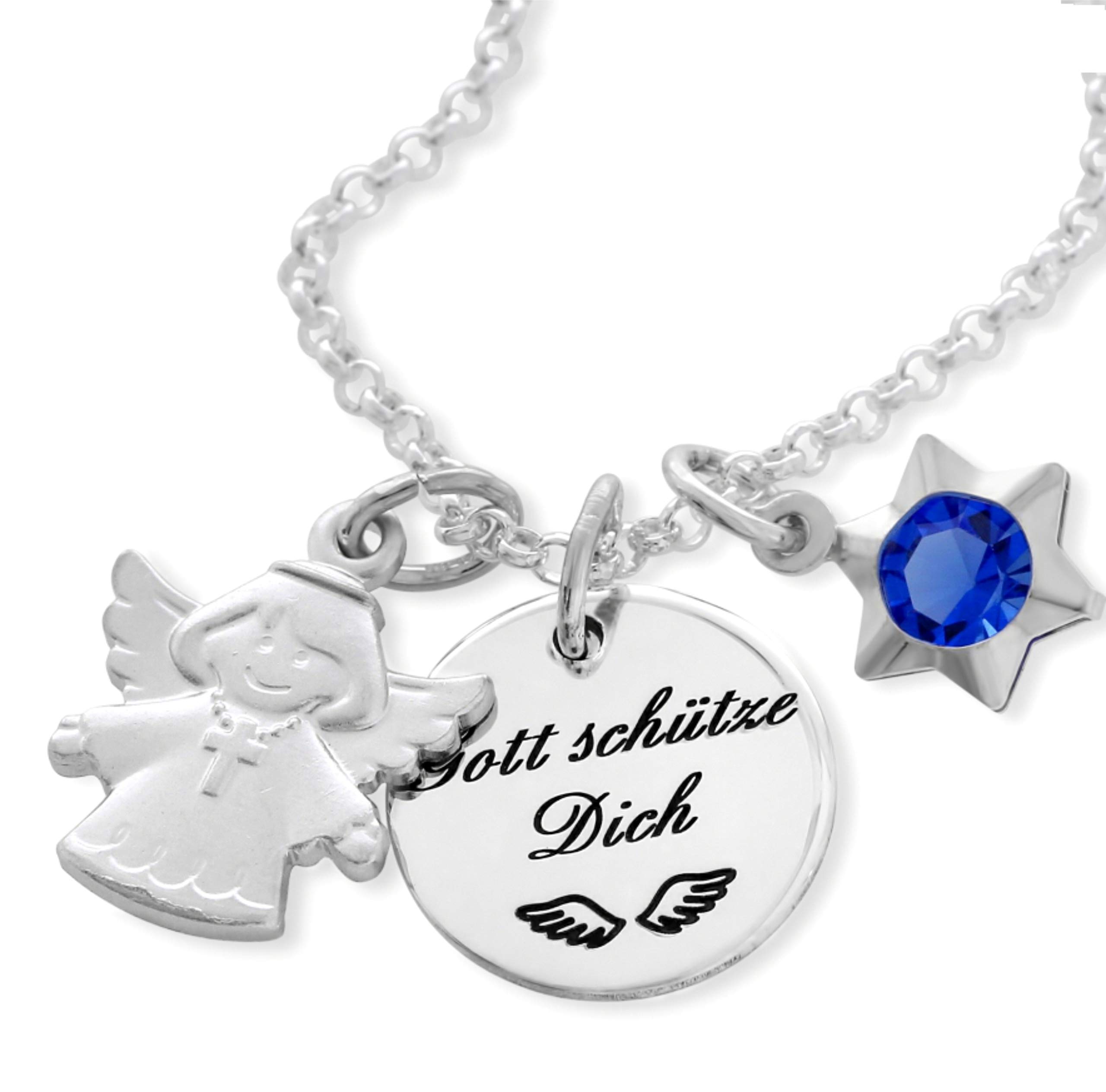 Taufkette Junge Engel Gravur Silber Taufschmuck Schutzengel Engelschmuck Kinderschmuck Gravur Geburt Taufe Kommunion Taufspruch Sterlingsilber | HANDMADE IN GERMANY