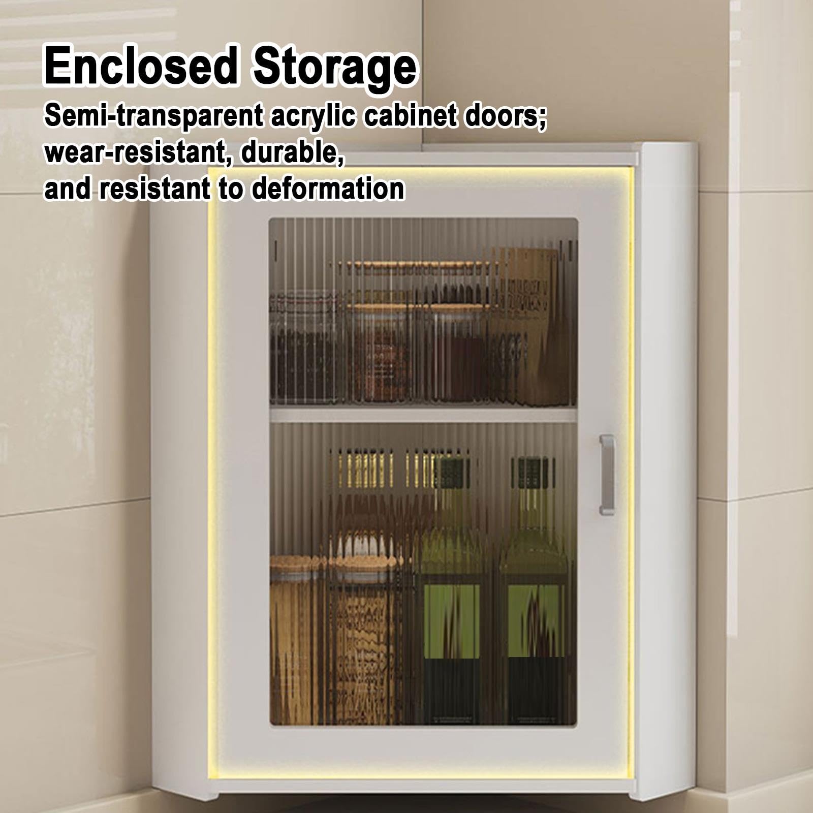 Mobili Bagno Sospesi, Pensile Sospeso, Armadio Angolare in PVC