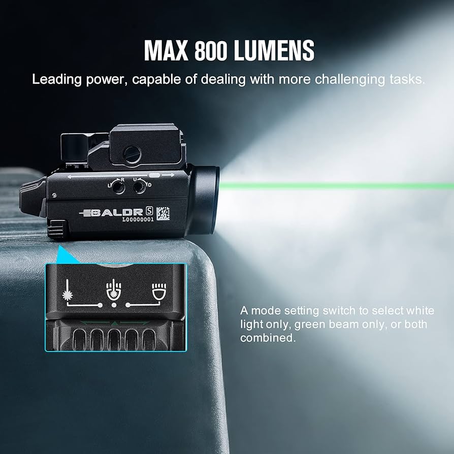 Olight BALDR S グリーンライト Olight Baldr S - OD Green - Green Laser - DLT Trading