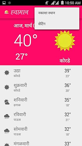 हवामान weather Forecast in Marathi Language