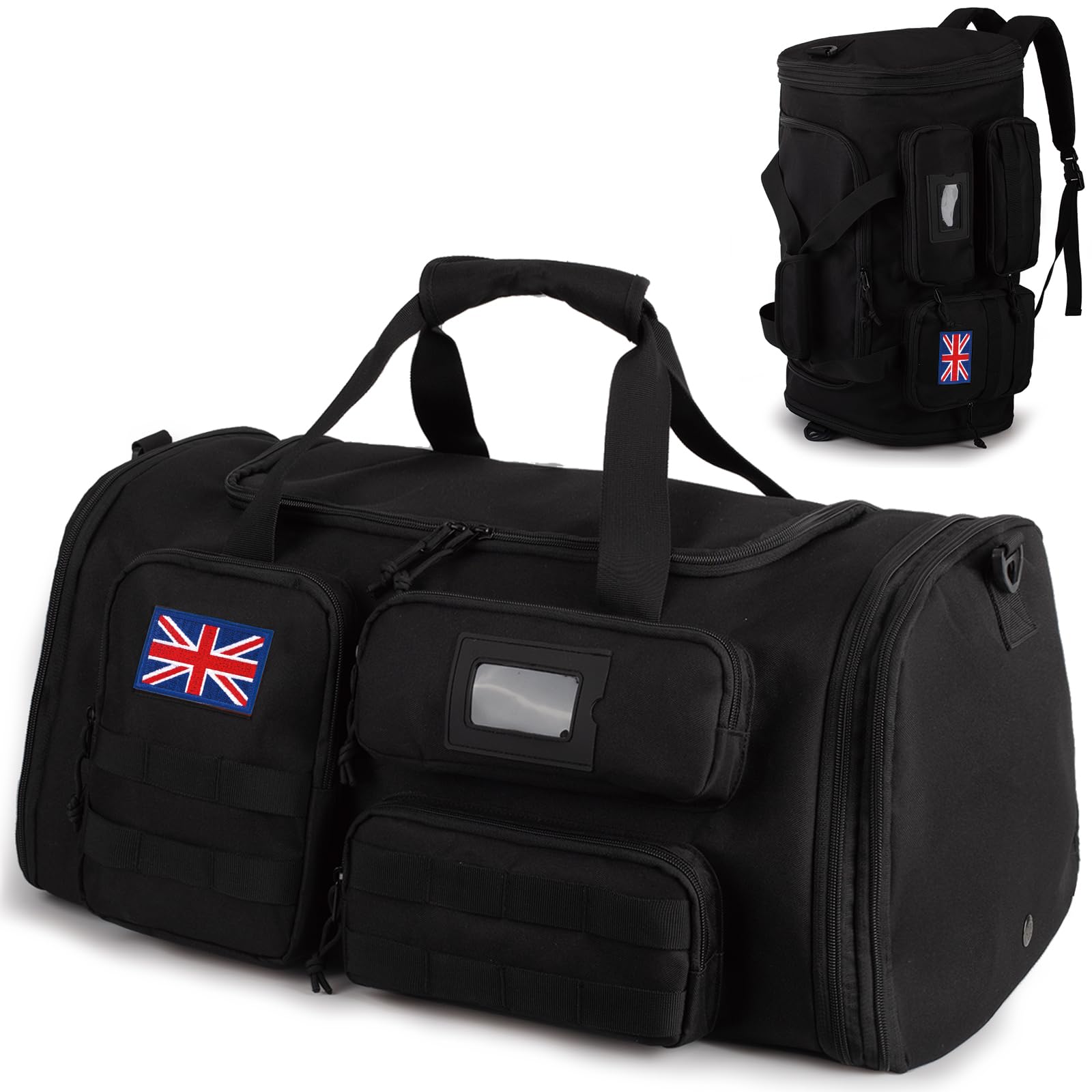 Expandable Gym Bag for Men,Tactical Large 3 in 1 Sports Duffle Bag with Shoes Compartment,Water Resistant Sports Gym Tote Bags Multi-Functional Weekend Travel Backpack Overnight Bag