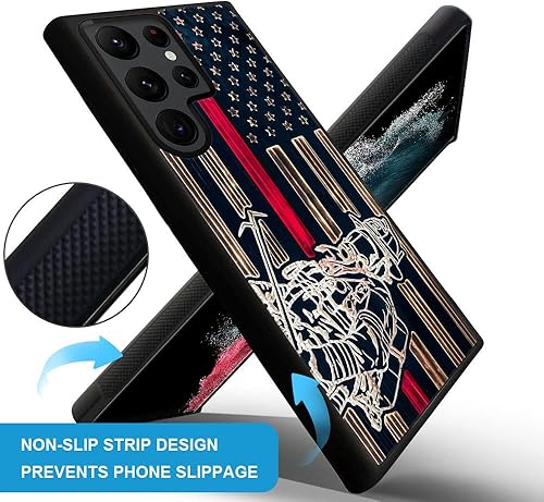 Miniatura 3 de DAIZAG Funda compatible con Samsung Galaxy S23 Ultra, bandera de grano de madera, bandera estadounidense 002 para hombre y mujer, protección