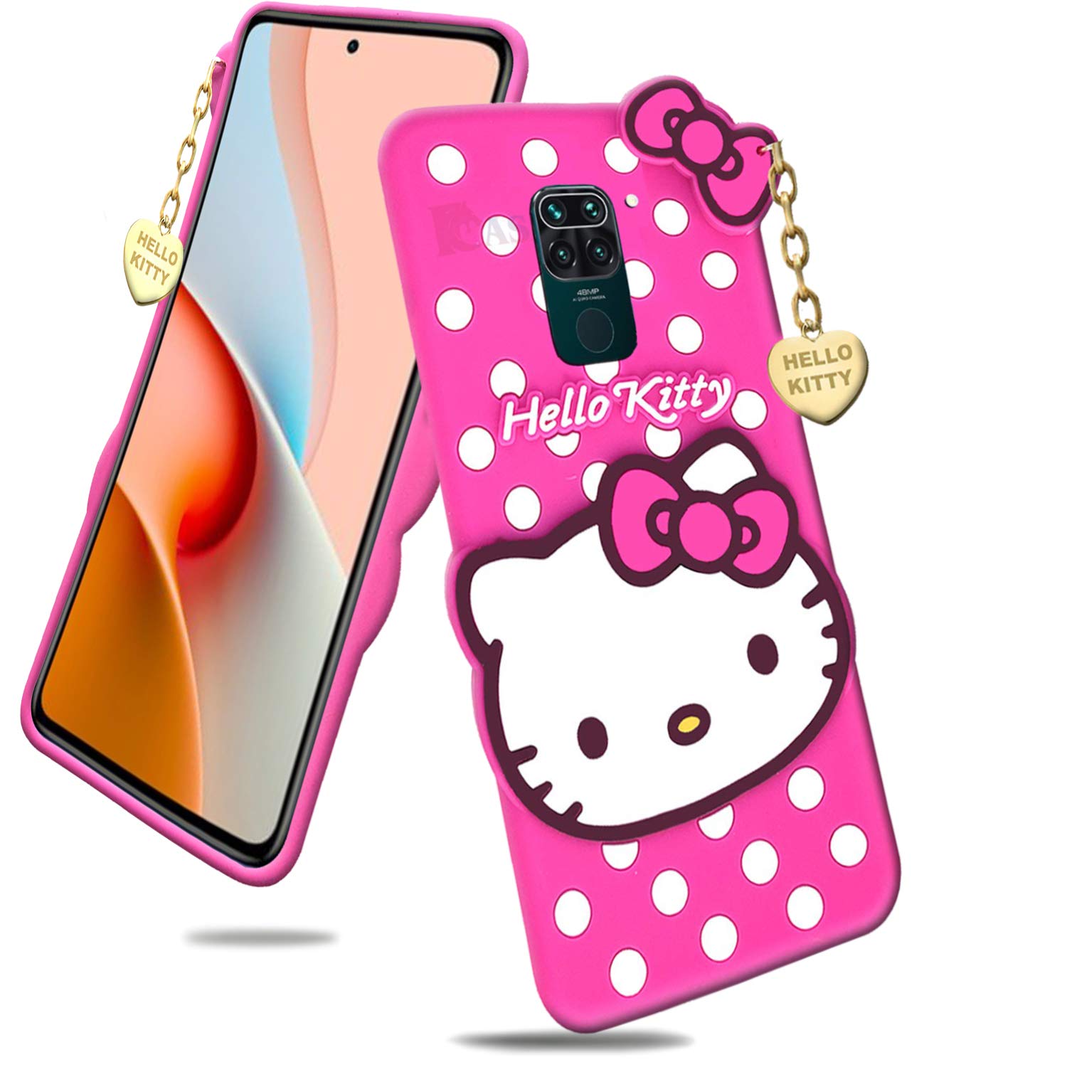 RANCE ® Hello Kitty Back Case Cover Compatible with Redmi Note 9 - | 3D Cute Hello Kitty | Soft Silicone Rubber | Girls Favourite | with Pendant Compatible for Redmi Note 9 -Pink (B08RBBRN2S) Amazon Price History, Amazon Price Tracker