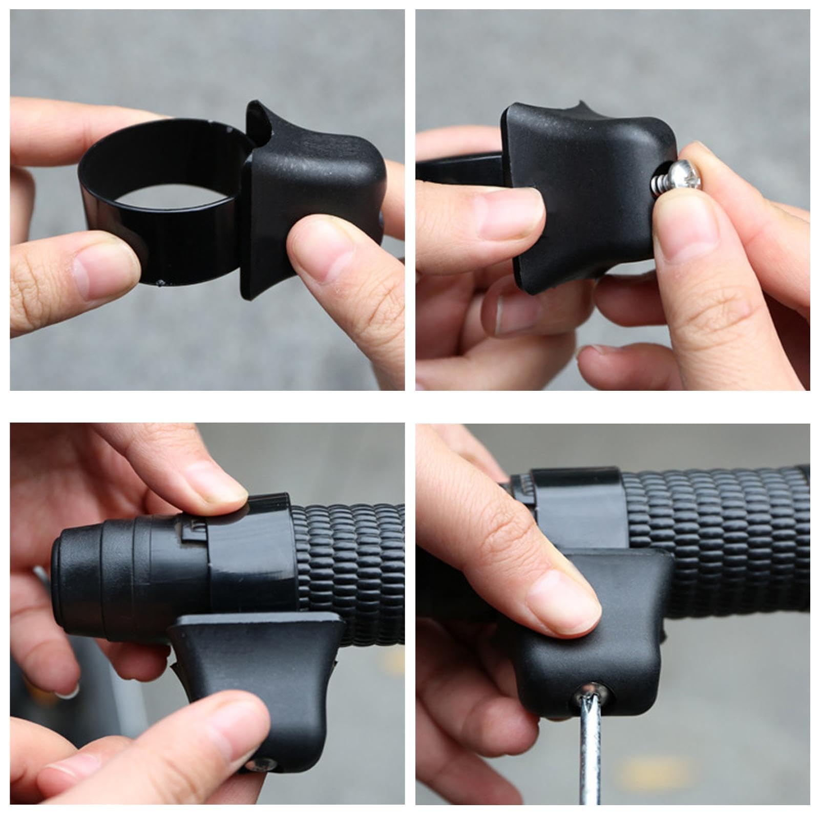 Verrouillage Accélérateur Moto Universel - Régulateur Mécanique Pouce, Acier Inoxydable, Noir