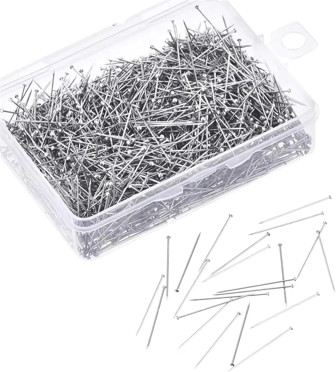Sewing Pins 10BOX 300Pcs/Box 35mm Stainless Steel Dressmaker Straight Quilting Pins Fine Satin Head Pins for Dressmaker
