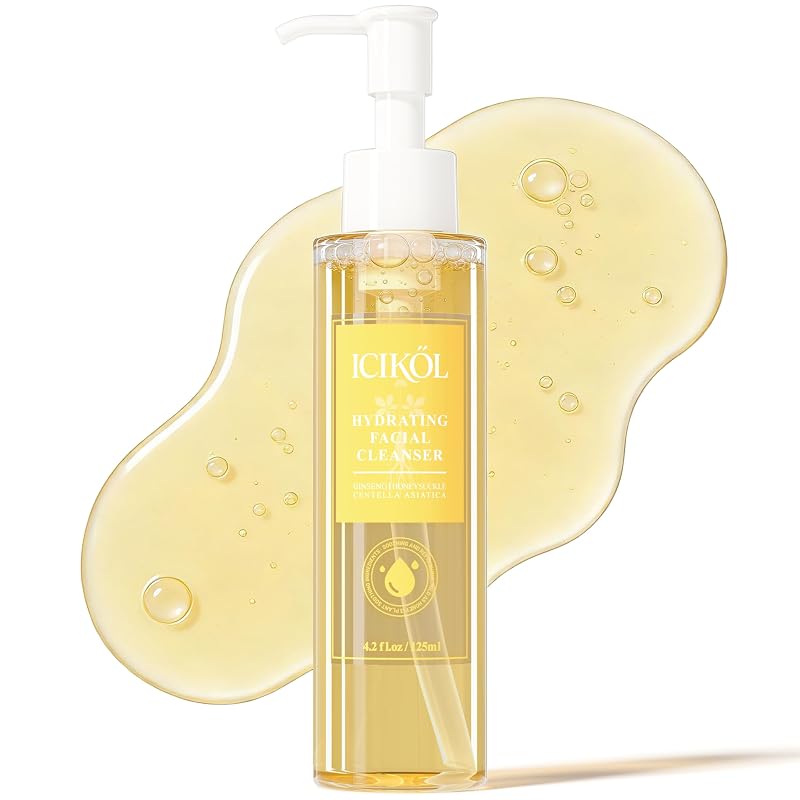 Gel de limpeza facial ICIKOL com ginseng e centella, sem álcool e fragrância, 125 mL
