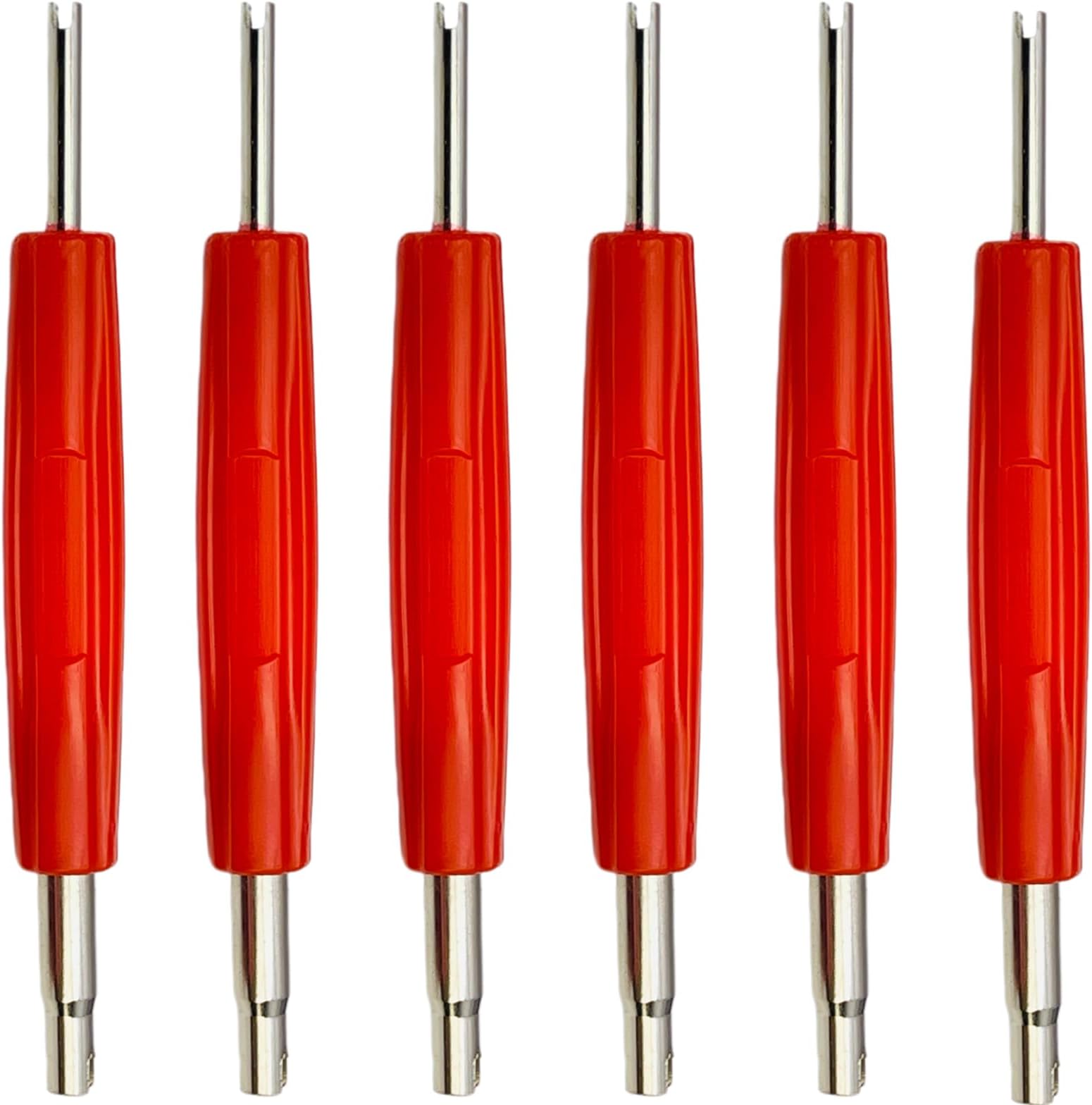 6Pcs R134A R12 A/C HVAC Valve Core Removal Tool Set，Dual Heads Valve Core Remover Schrader Valve Stem Core Remover Tool Air Conditioning Line Repair Tools for HVAC R22 R12 R410A A/C System