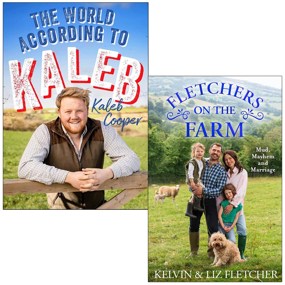 The World According to Kaleb By Kaleb Cooper & Fletchers on the Farm By Kelvin Fletcher, Liz Fletcher 2 Books Collection Set
