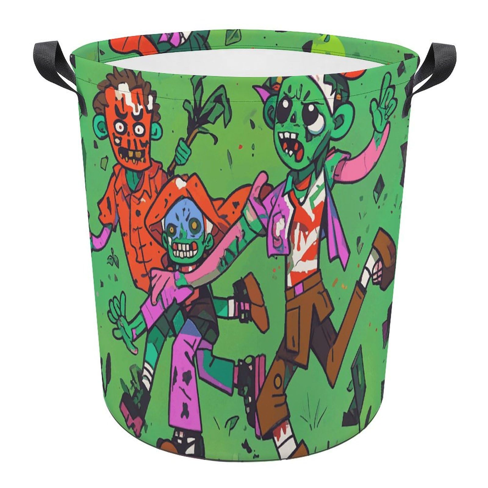 Panier à linge pliable et imperméable pour chambre : bac à linge compact style zombies