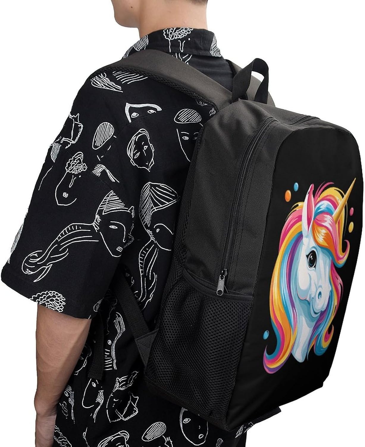 Unicorn1 Colorful 17 Inch Backpack for Men Women image 5