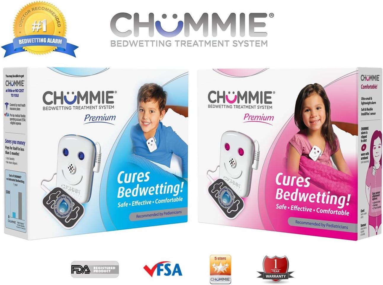 Chummie Premium Bedwetting Alarm for Deep Sleepers Award Winning