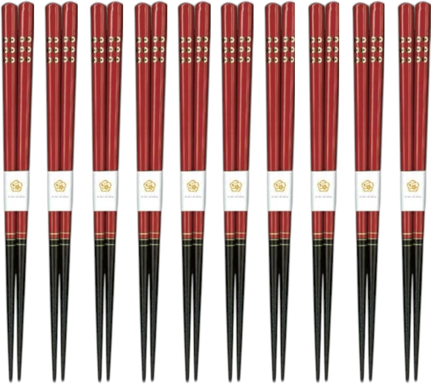 J-kitchens Chopsticks Set of 10 Pairs, For Lunches, Picnics, Excursions, Sports Events, Guests, Hospitality, Wooden, 8.3 inches (21.0 cm), Dishwasher Safe, Made in Japan