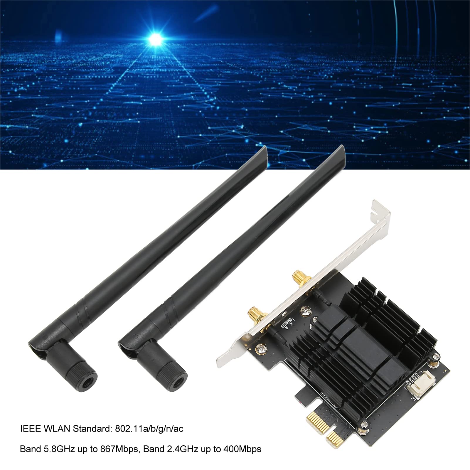 Scheda WiFi WiFi 6E AX210 PCIe Scheda WiFi AC1300Mbps 4.2 PCIE Scheda WiFi desktop dual band 2.4GHz 5.8GHz per PC desktop