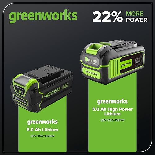 Vista 52 de GreenWorks GREENWORKS 40V 2.0 AH batería de iones de litio 29462
