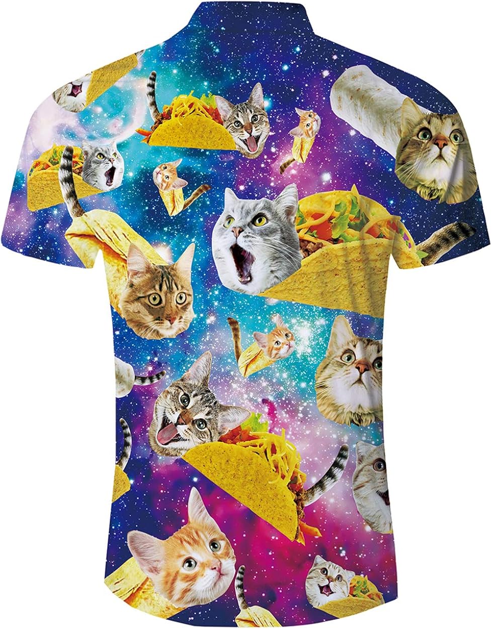 RAISEVERN Men's Button Down Shirts Slim-fit Short Sleeve Dress Shirt Casual Hawaiian Summer Aloha Beach Shirts for Holiday XX-Large Multicoloured 31